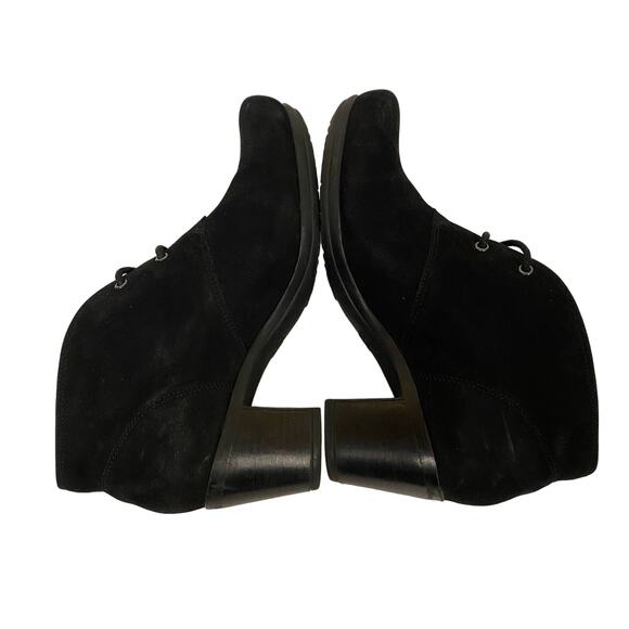 Abeo Bio System Potrero Black Suede Lace Up Bootie Size 7.5 - Picture 6 of 9